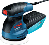ماكينة الصنفرة العشوائية Bosch GEX 125-1 AE مع فلتر دقيق.