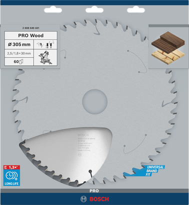 شفرة المنشار Bosch PRO Wood مقاس 305×30 مم 60T.