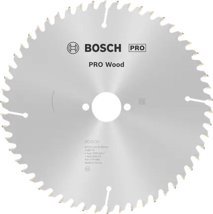 شفرة المنشار الدائرية Bosch PRO Wood مقاس 216 مم، 54 سنًا.