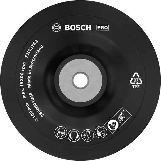 وسادة دعم Bosch PRO ناعمة مقاس 100 مم لصنفرة الزوايا.