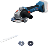 ماكينة صنفرة زاوية لاسلكية Bosch GWS 18V-8 مع الملحقات.
