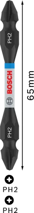 مثقاب التأثير Bosch PRO مزدوج النهاية PH2 مقاس 65 مم.