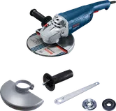 ماكينة صنفرة زاوية Bosch GWS 2000 مع مقبض وإكسسوارات.