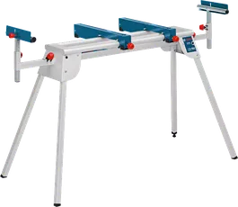 حامل المنشار Bosch GTA 2600 مع دعم قابل للتمديد.