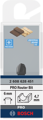 صندوق أساسي لقمة التوجيه Bosch PRO مقاس 4.7 مم وساق 6 مم.