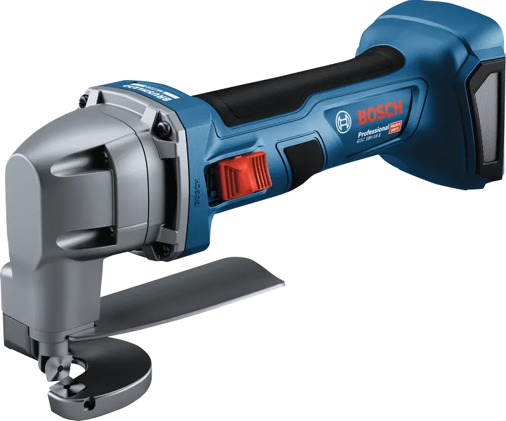 مقص معدني لاسلكي من Bosch GSC 18V-16 E لقطع الفولاذ.