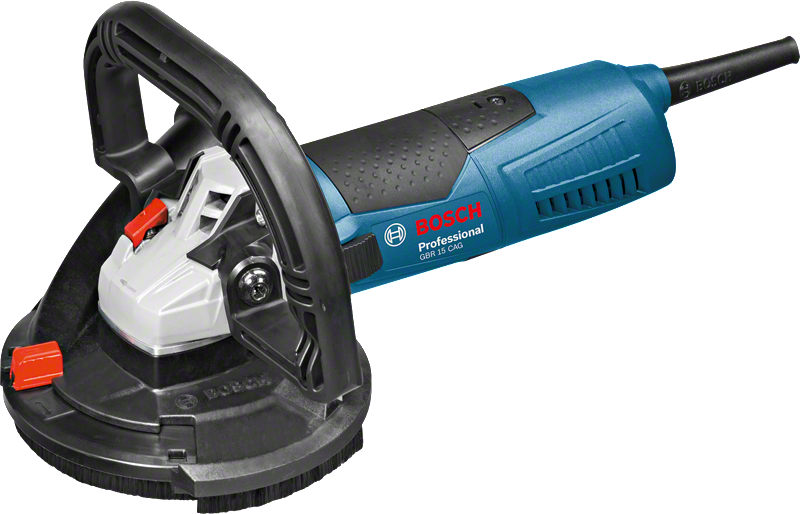 Bosch GBR 15 CAG concrete grinder with 125 mm disc.
