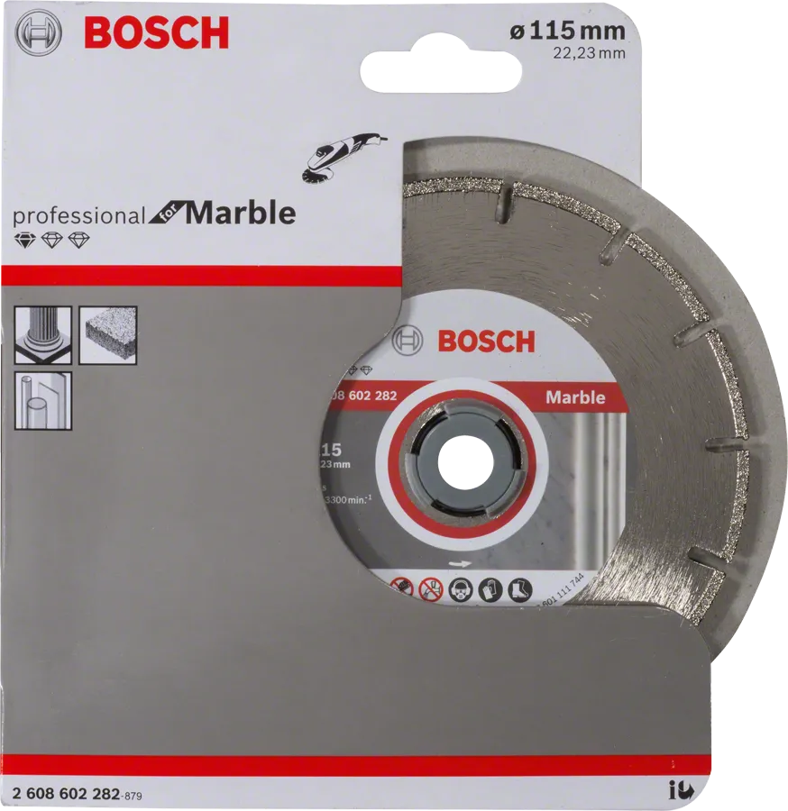 Bosch marble cutting disc 115 mm for angle grinders.