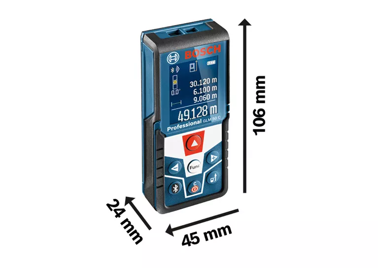 Medidor de distancia láser 50 m GLM50C, Marca BOSCH