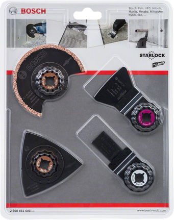Bosch 4-piece tile accessory set.