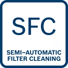 Simple filter cleaning by pushing a button on vacuum cleaner