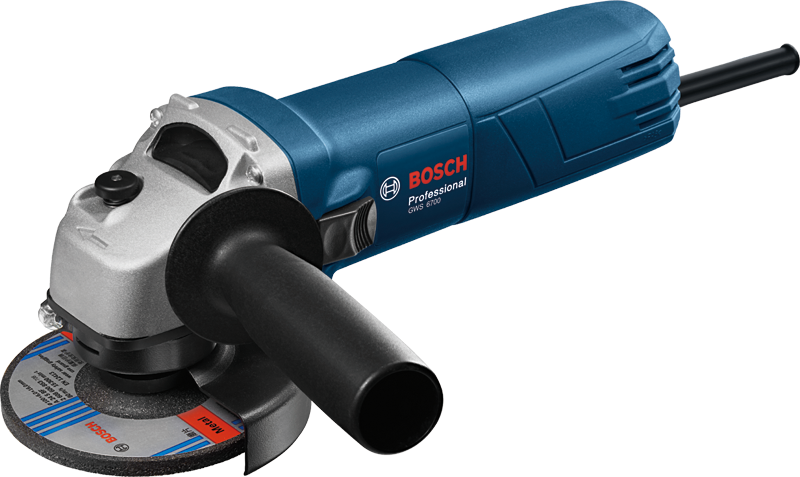Bosch GWS 6700 angle grinder with 115mm disc.