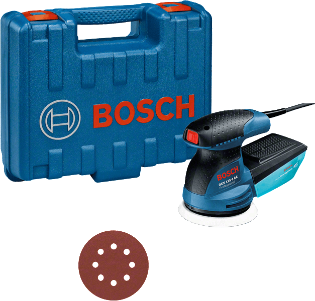 Lijadora profesional roto orbital Bosch Professional GEX 125-1 AE con  sistema velcro azul 250W 220V