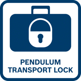 Pendulum transport lock when the tool is turned off 