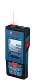 Bosch GLM 100-25 C laser measure displaying digital distance.