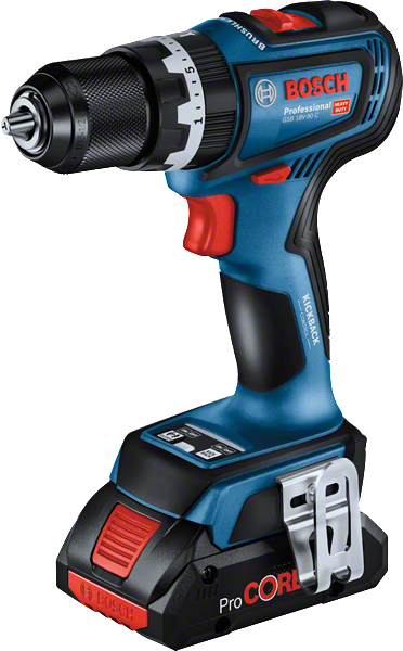 Bosch GSB 18V-90 C cordless drill with ProCORE battery.
