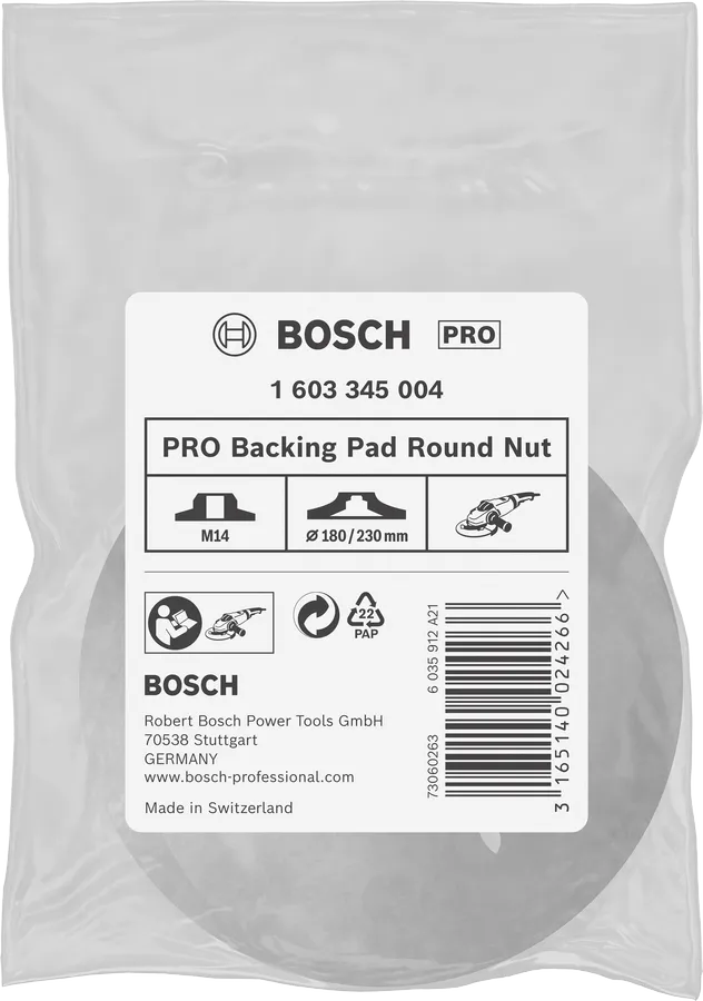 PRO Backing Pad Round Nut