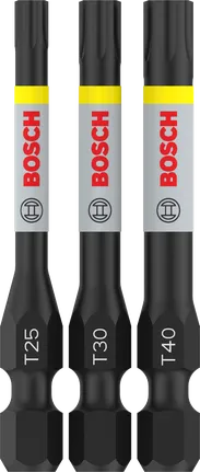 Bosch PRO T Impact Bits T25 T30 T40 55mm set.