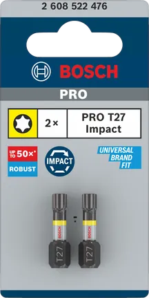 Bosch PRO Torx T27 25 mm impact bits.