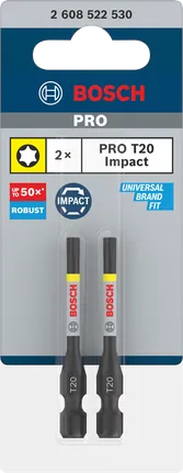 Bosch PRO T20 Torx impact bits 55 mm 2 pcs.
