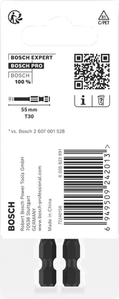 Bosch PRO Torx Impact Bit T30 55 mm 2 pcs.
