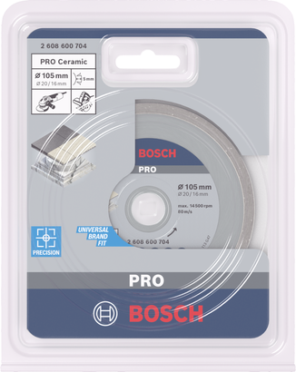 Bosch PRO Ceramic diamond disc 105×20/16 mm.