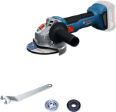 Bosch GWS 18V-8 cordless angle grinder set.