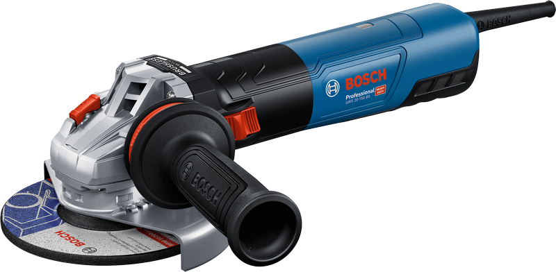 Bosch GWS 20-150 BS angle grinder with side handle.