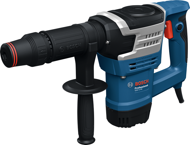 Bosch GSH 5 HX demolition hammer with hex chisel.