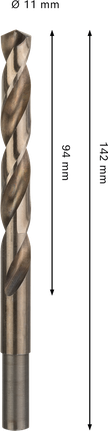 Bosch PRO HSS-Co twist drill bit, 11 mm diameter.