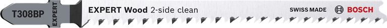 Bosch EXPERT Wood 2-side clean T308BP jigsaw blade.