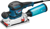„Bosch GSS 280 AVE“ orbitinis šlifuoklis su dulkių surinkimo dėže.