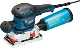 „Bosch GSS 230 AVE“ orbitinis šlifuoklis su dulkių surinkimo dėže.