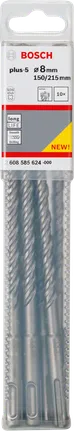 „Bosch SDS plus-5“ 8 mm smūginiai grąžtai.