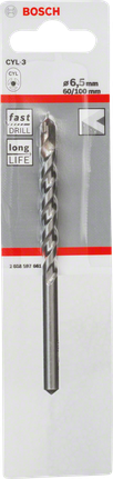 „Bosch CYL-3“ betono grąžtas, kurio skersmuo 6,5 mm, greitam gręžimui.