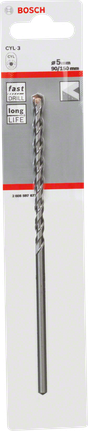 „Bosch CYL-3“ betono grąžtas, 5 mm, skirtas greitam gręžimui.