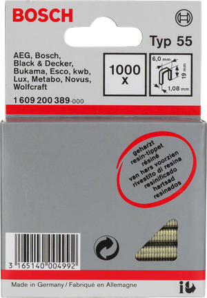 „Bosch“ siauros karūnėlės kabės 6,0 × 19 mm, 55 tipas.