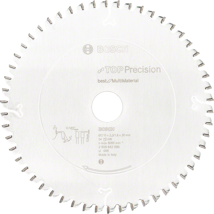 „Bosch Top Precision“ diskinis pjūklo diskas įvairių medžiagų pjovimui.