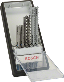 „Bosch Robust Line“ 6 dalių dėlionės pjūklelio rinkinys medžiui ir metalui.