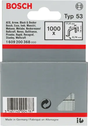 „Bosch Typ 53“ 11,4 mm 1000 × kabės.