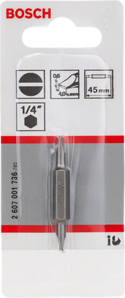 Bosch 1/4 colio dvipusis antgalis 45 mm.