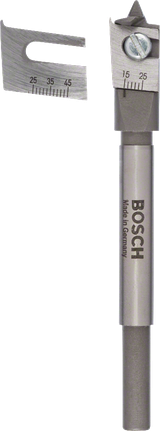 „Bosch“ reguliuojamas plokštainis antgalis šešiakampiu 120 mm, skirtas medienos gręžimui.