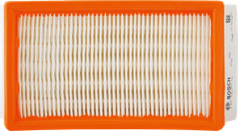 „Bosch“ plokščiai klostuotas PTFE filtras, 6150 cm², dulkių ištraukimui.