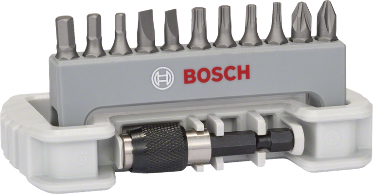 „Bosch“ 11 dalių atsuktuvų antgalių rinkinys su laikikliu PH2 PZ2 T10.