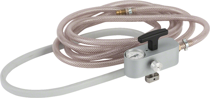 „Bosch“ vieno elemento dulkių siurblio rinkinys su manometru ir žarna.