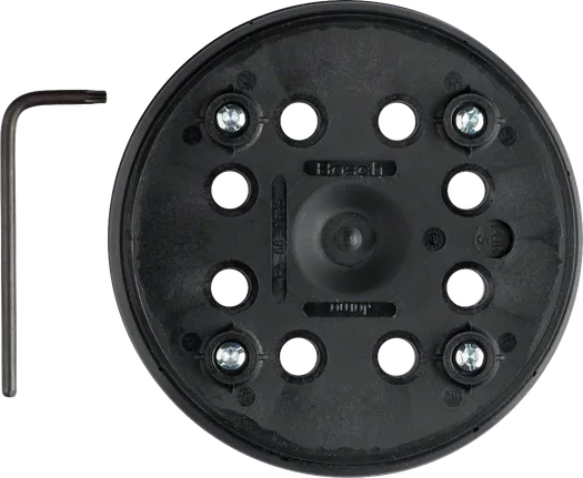 „Bosch“ vidutinio kietumo 125 mm šlifavimo padas su 8 skylėmis.