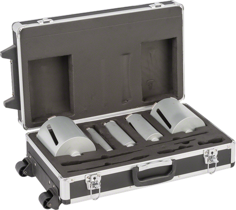 „Bosch“ 5 dalių deimantinių sausųjų frezų rinkinys dėkle.