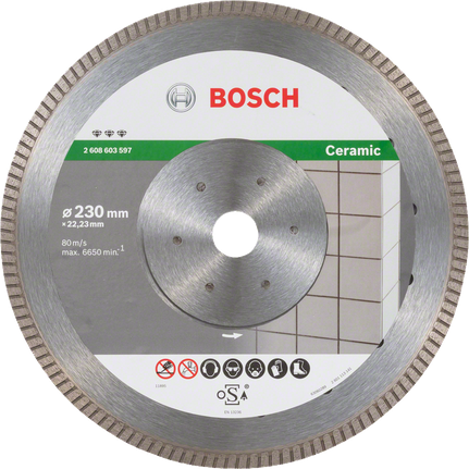 „Bosch“ deimantinis pjovimo diskas geriausiai tinka „Ceramic Extra Clean Turbo“.