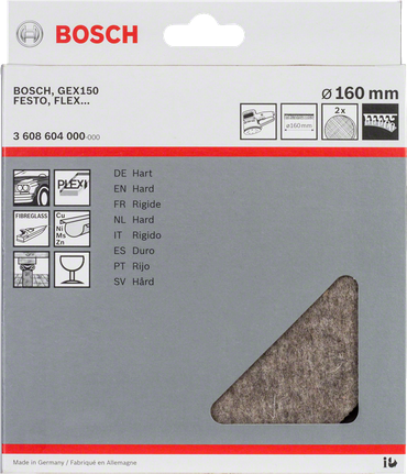 „Bosch“ 160 mm minkštas poliravimo veltinis rotaciniams įrankiams.