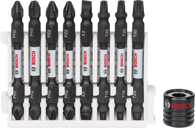 „Bosch Impact Control“ atsuktuvų antgalių rinkinys, 9 dalys, įvairūs.